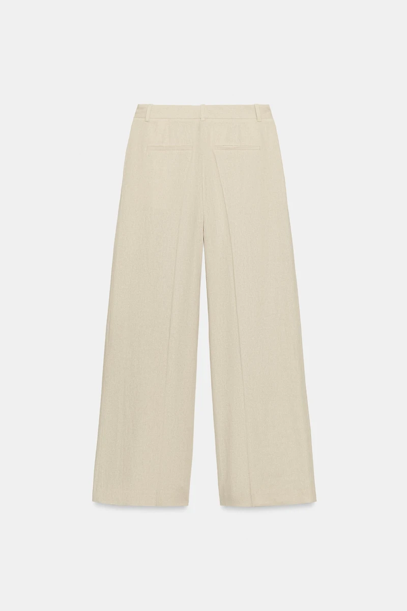 WIDE LEG LINEN PANTS