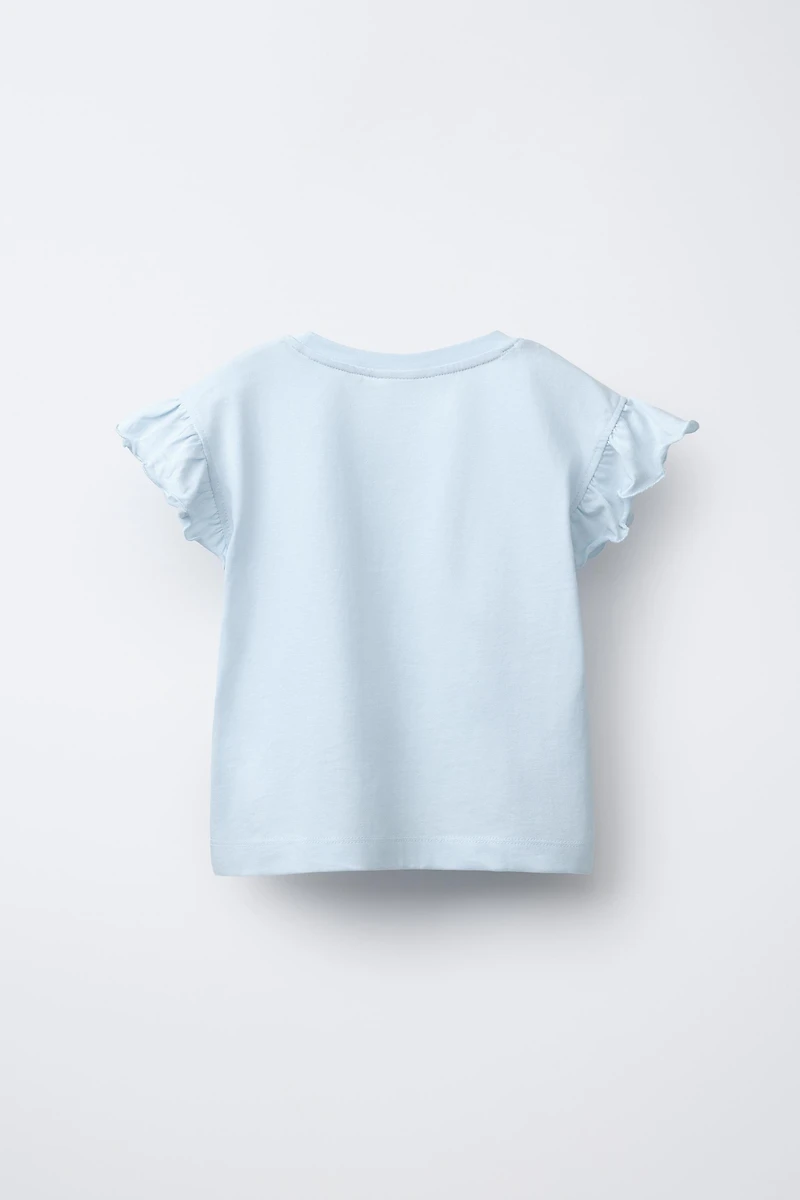 PLAIN RUFFLE T-SHIRT