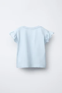 PLAIN RUFFLE T-SHIRT