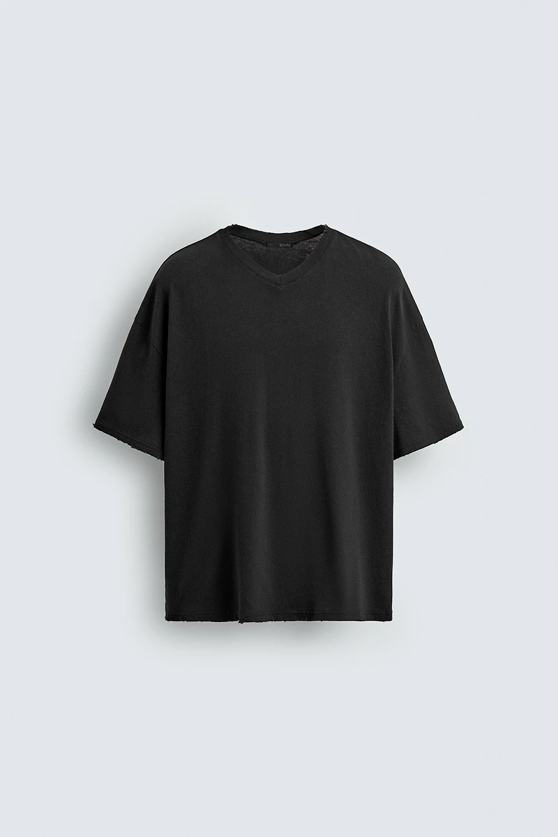 COTTON - HEMP V-NECK T-SHIRT