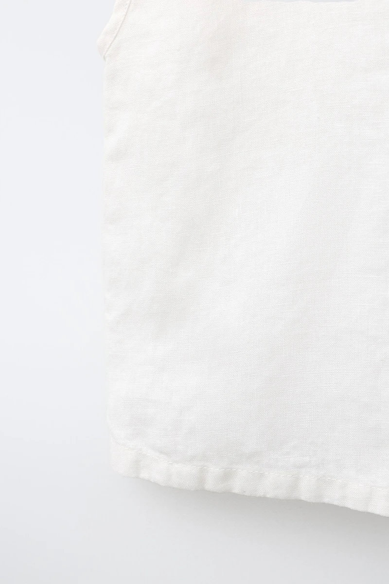 100% LINEN SLEEVELESS SHIRT
