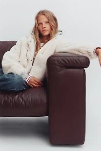 FAUX FUR HOODED JACKET