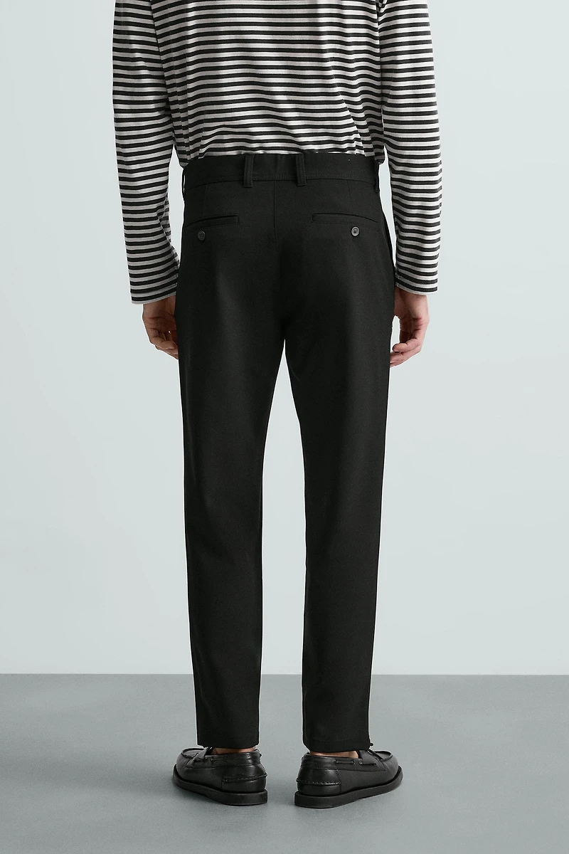 TEXTURED STRETCH PANTS