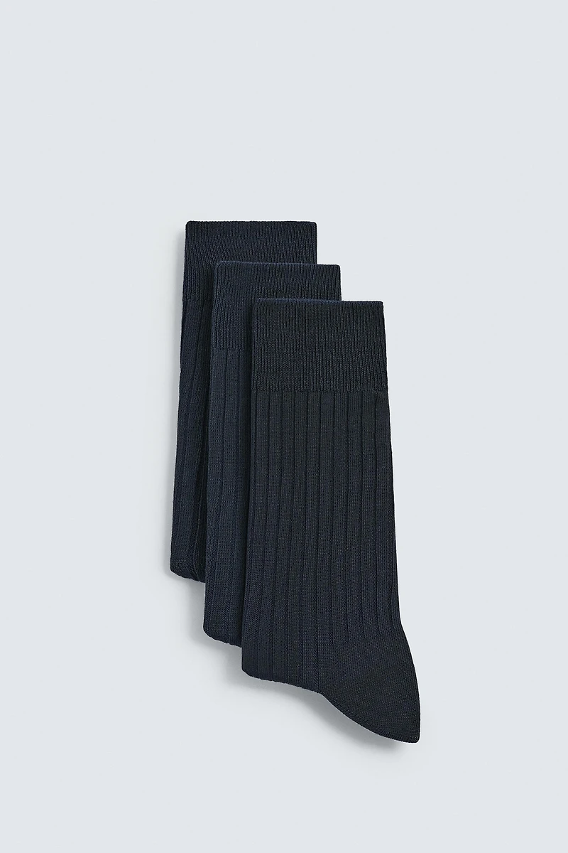 CHAUSSETTES CANNELÉES LOT DE 3