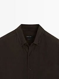 Regular fit needlecord shirt