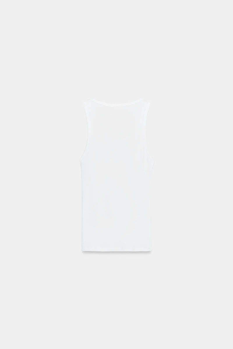 BUTTONED RIBBED TOP