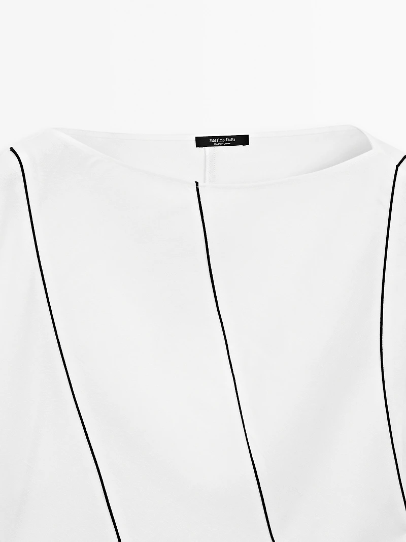 Robe fluide lin contrastes