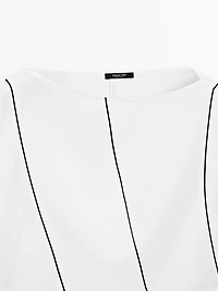 Robe fluide lin contrastes