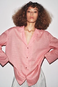 ZW COLLECTION PLAID PAJAMA SHIRT