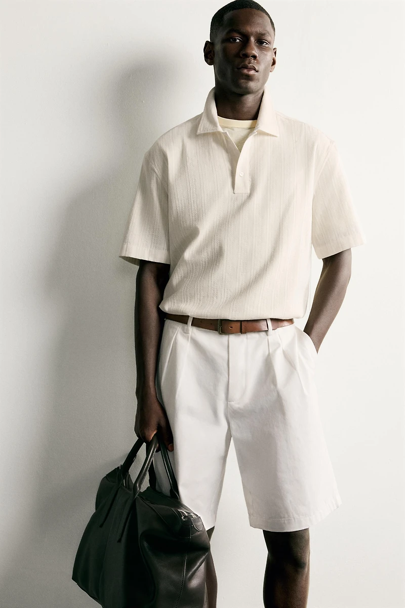 REGULAR FIT JACQUARD POLO SHIRT