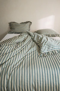 HOUSSE DE COUETTE RAYURES VOLANT | KATHARINE POLE