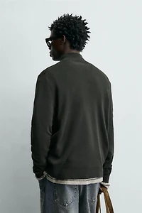 COTTON QUARTER-ZIP JUMPER