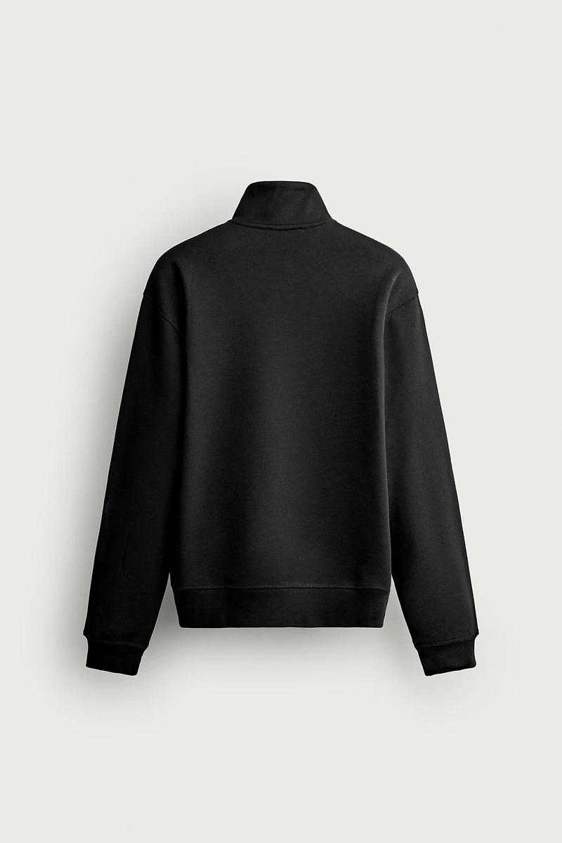 BASIC QUARTER-ZIP SWEATSHIRT