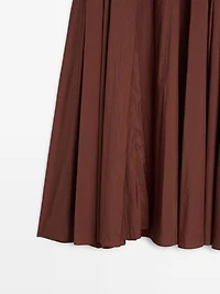 Jupe midi technique plissée