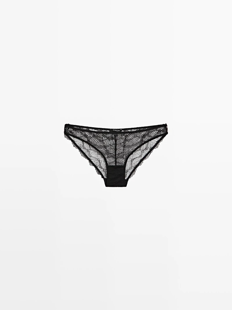 lace briefs with blonde detail