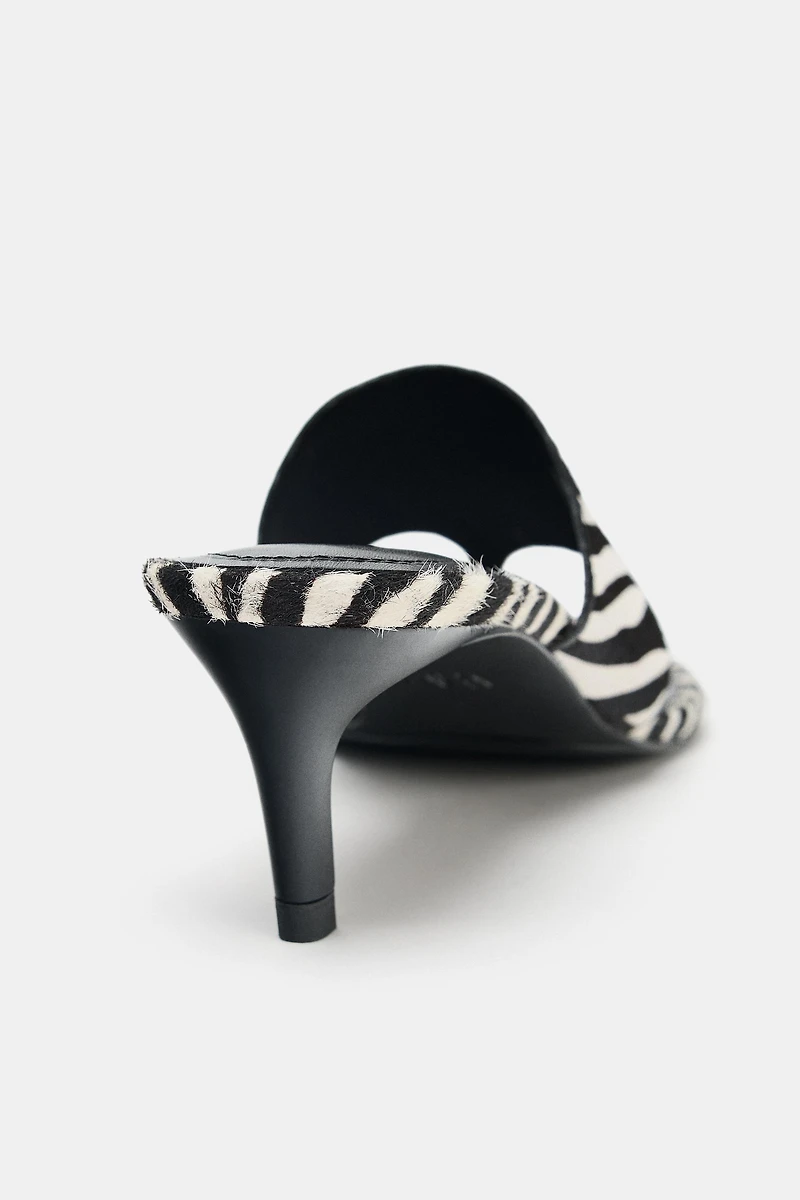 ANIMAL PRINT LEATHER SANDALS