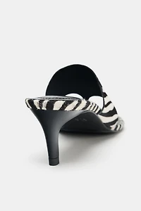 ANIMAL PRINT LEATHER SANDALS