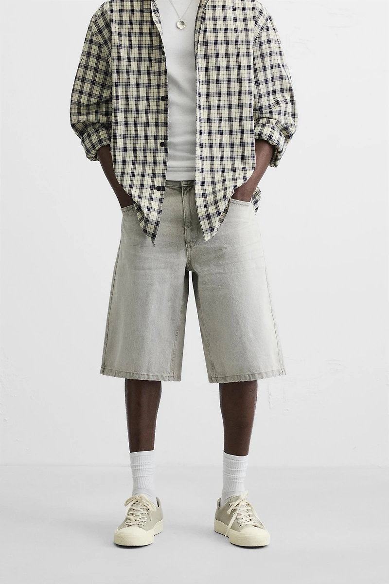 BAGGY FIT DENIM BERMUDA SHORTS