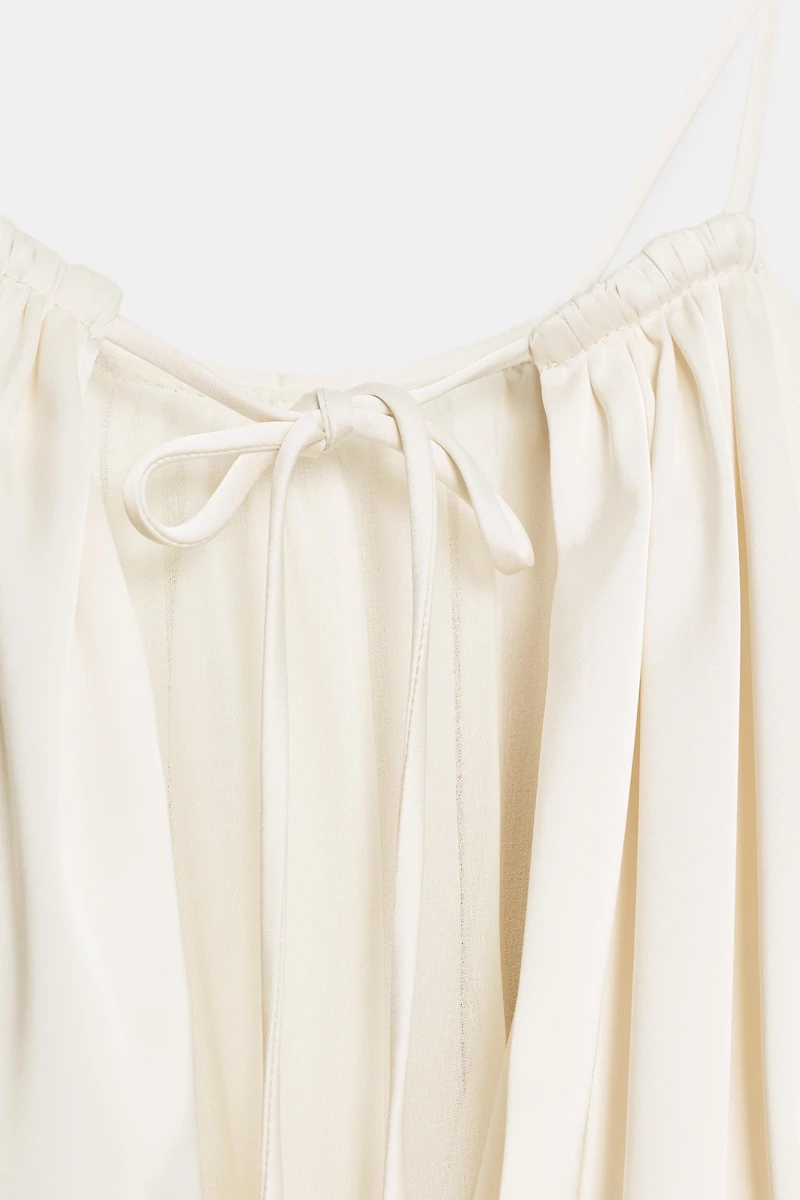 TOP COURT HALTER SATINÉ BALLON