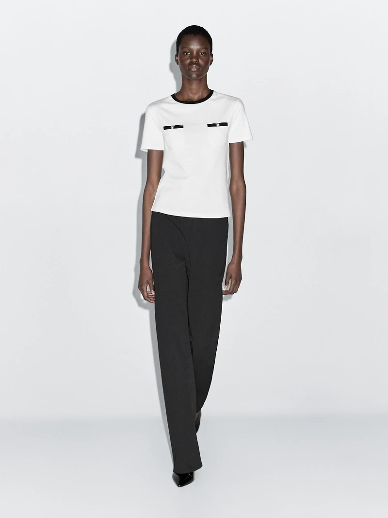 Short sleeve T-shirt with pocket details