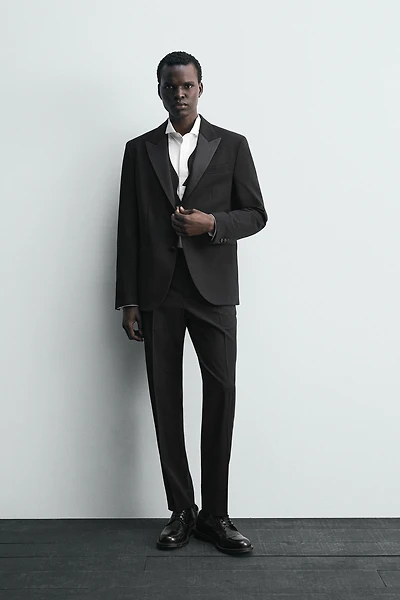 BLAZER COSTUME SMOKING AVEC LAINE