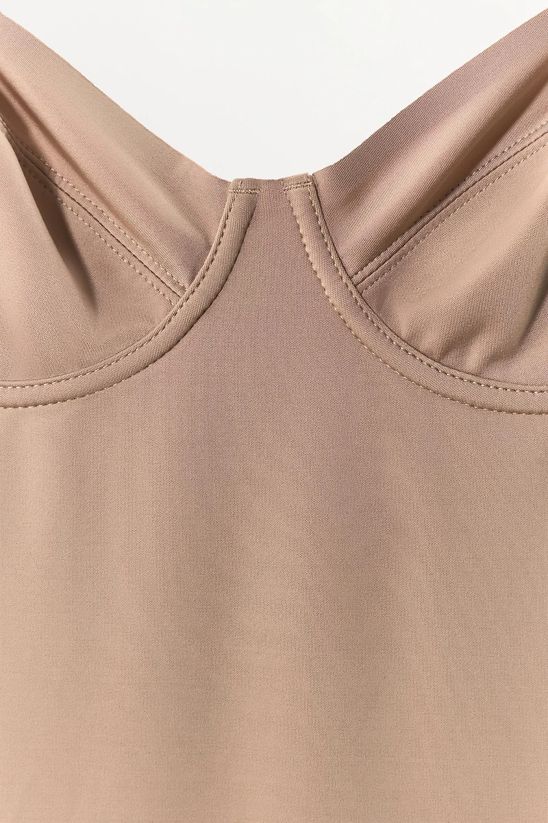 MINI DRESS WITH POLYAMIDE HOOPS
