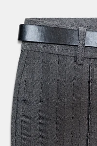 HERRINGBONE FLARE LEGGINGS WITH BELT