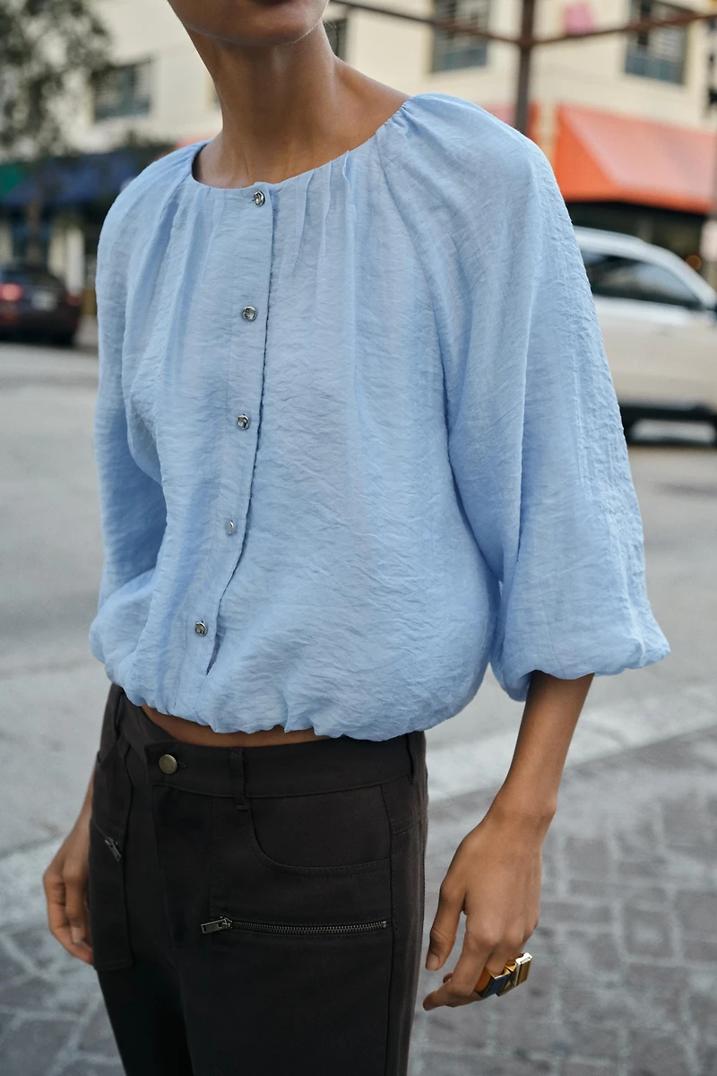FLOWY BALLOON BLOUSE