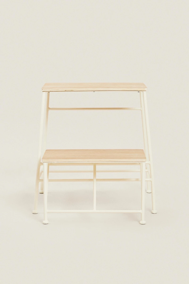 STOOL | TWO-STEP WOODEN LADDER