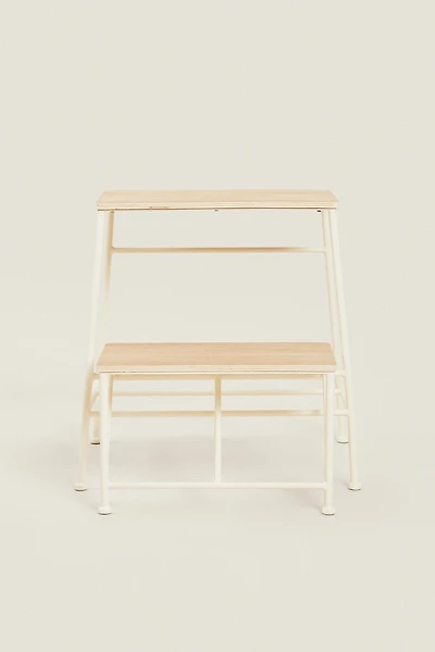 STOOL | TWO-STEP WOODEN LADDER