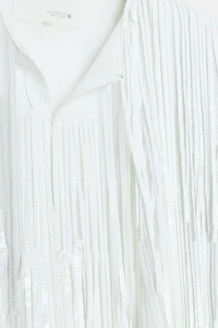 ZW COLLECTION SEQUIN FRINGE JACKET