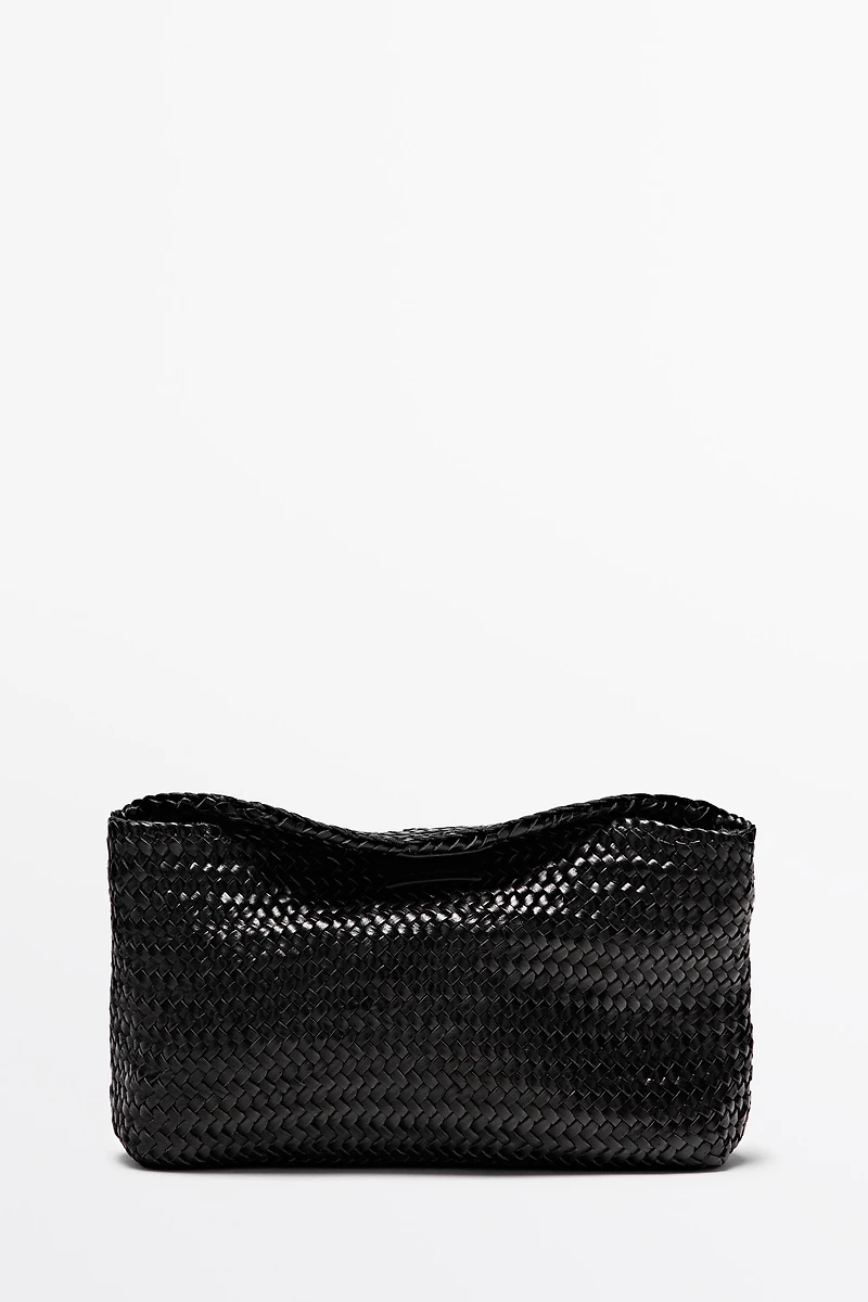 Braided nappa leather bag