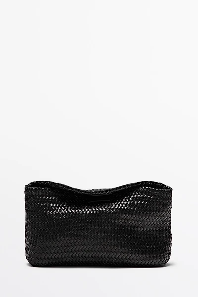 Braided nappa leather bag
