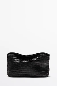 Braided nappa leather bag