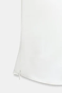 SATIN EFFECT TOP WITH SIDE BUTTONS