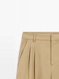 Pantalon droit plissé