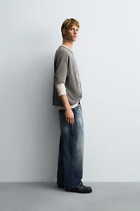 WASHED PRINTED KNIT T-SHIRT