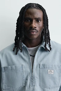 WASHED STRIPED BOXY FIT POLO