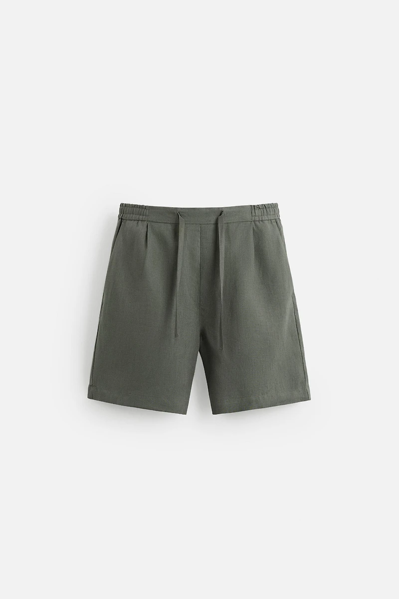 100% LINEN SHORTS