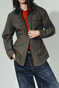 CHEMISE EN POPELINE RAYÉE