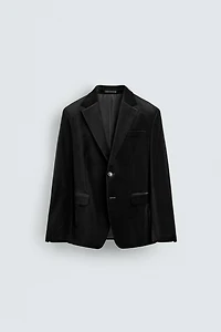 REGULAR FIT VELVET BLAZER