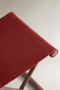 FOLDING ASH WOOD AND COTTON STOOL