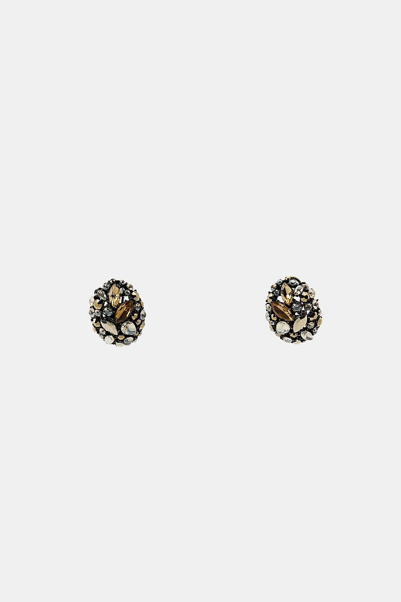 OVAL JEWEL EARRINGS