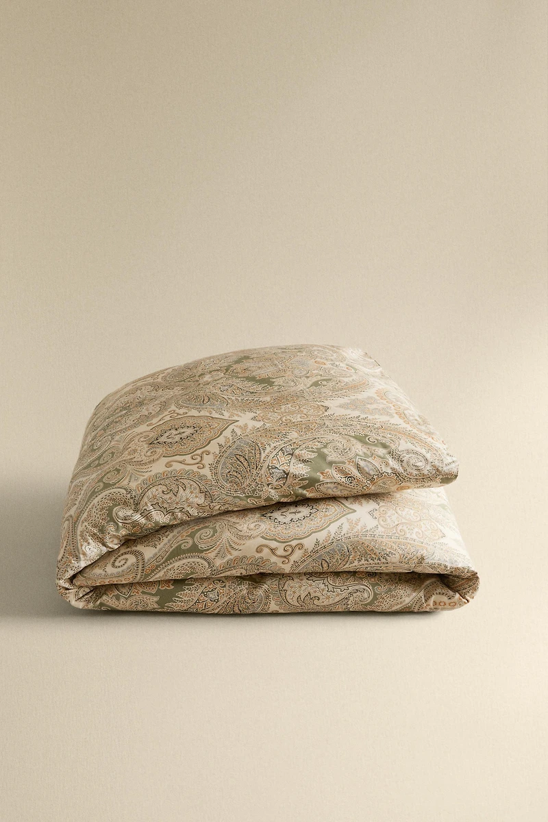 HOUSSE DE COUETTE SATIN COTON PAISLEY (300 FILS)