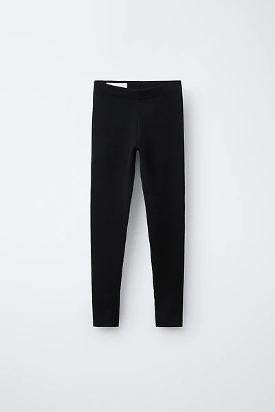 RIBBED KNIT LEGGINGS