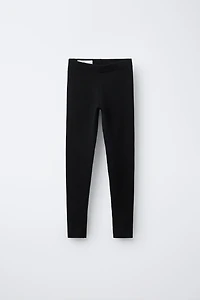 RIBBED KNIT LEGGINGS