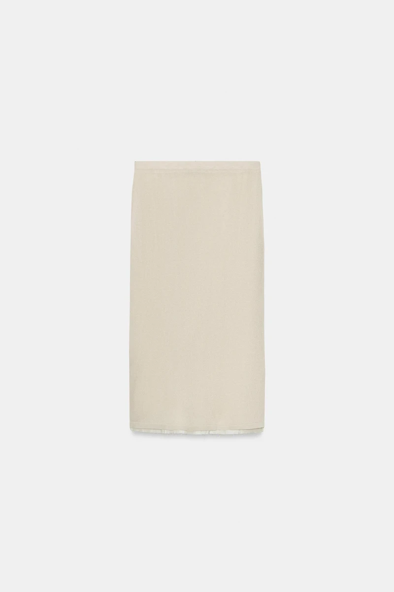 COMBINED KNIT PAREO SKIRT