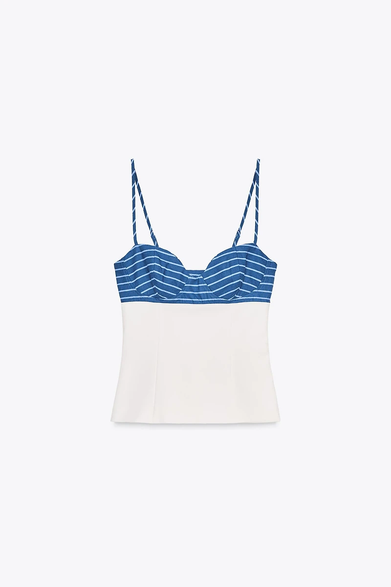 STRETCHY HANDKERCHIEF PRINT TOP