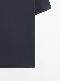 Contrast collar T-shirt, 100% cotton