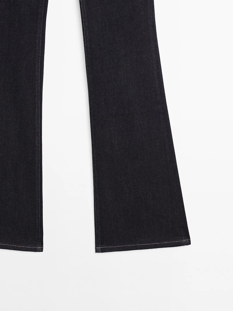 High waist bell bottom skinny jeans